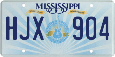 MS license plate HJX904