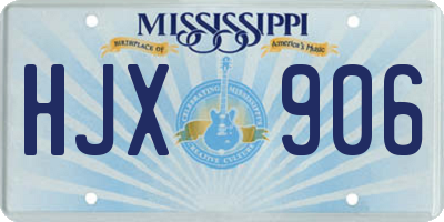 MS license plate HJX906