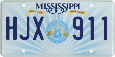 MS license plate HJX911
