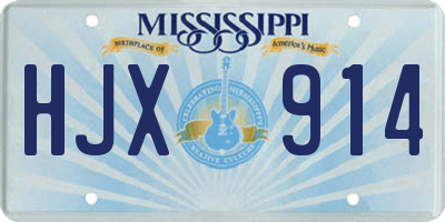 MS license plate HJX914