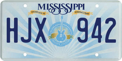 MS license plate HJX942