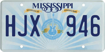 MS license plate HJX946