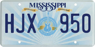 MS license plate HJX950