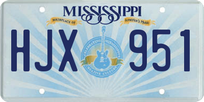 MS license plate HJX951