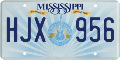MS license plate HJX956