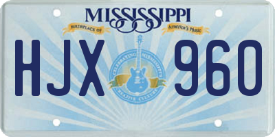 MS license plate HJX960