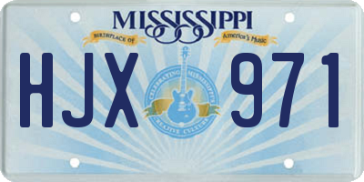 MS license plate HJX971