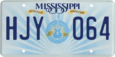 MS license plate HJY064