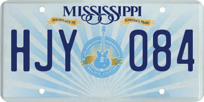 MS license plate HJY084