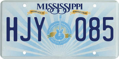 MS license plate HJY085