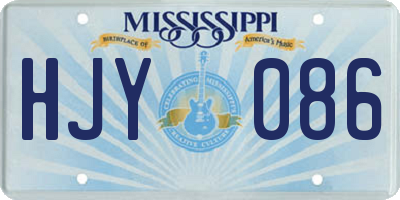 MS license plate HJY086