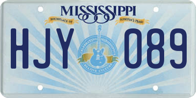 MS license plate HJY089