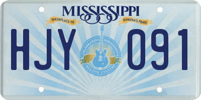 MS license plate HJY091