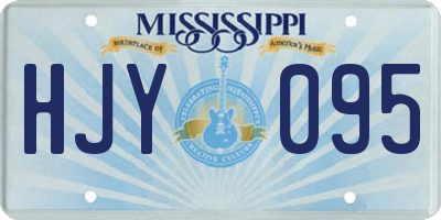 MS license plate HJY095