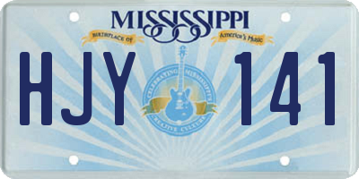 MS license plate HJY141