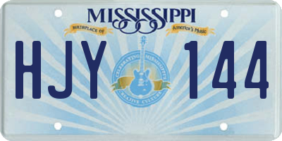 MS license plate HJY144