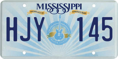 MS license plate HJY145