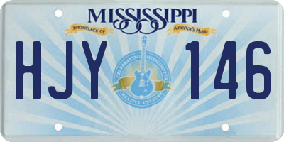 MS license plate HJY146