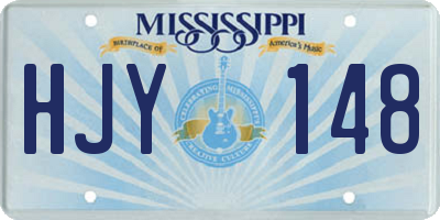 MS license plate HJY148