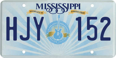 MS license plate HJY152