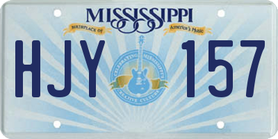 MS license plate HJY157