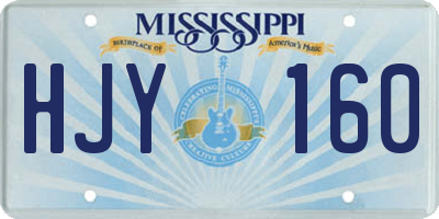 MS license plate HJY160
