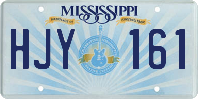 MS license plate HJY161