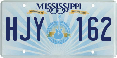 MS license plate HJY162