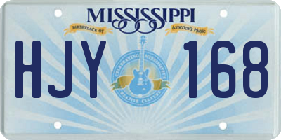 MS license plate HJY168
