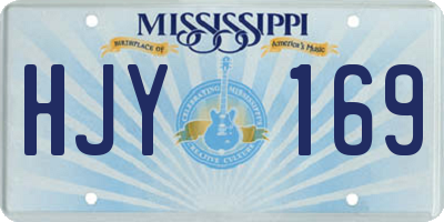 MS license plate HJY169