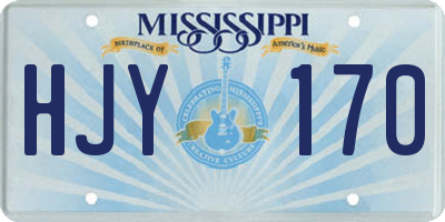 MS license plate HJY170