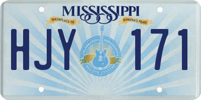 MS license plate HJY171