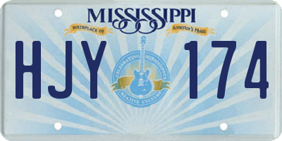 MS license plate HJY174