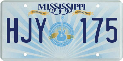 MS license plate HJY175