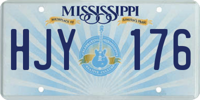 MS license plate HJY176