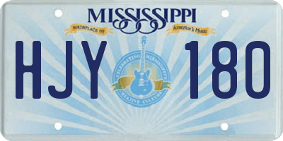 MS license plate HJY180
