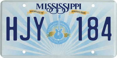 MS license plate HJY184