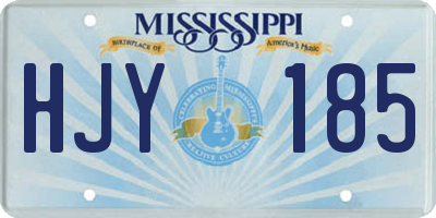 MS license plate HJY185