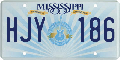 MS license plate HJY186