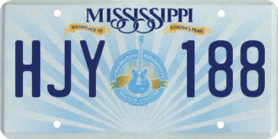MS license plate HJY188