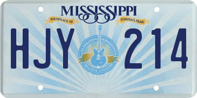 MS license plate HJY214