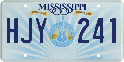 MS license plate HJY241