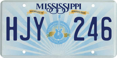 MS license plate HJY246