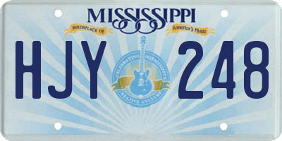 MS license plate HJY248