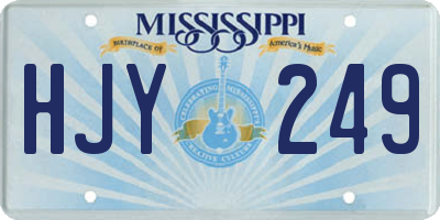 MS license plate HJY249