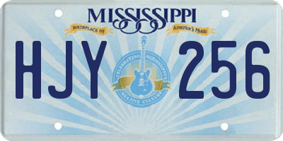 MS license plate HJY256