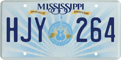 MS license plate HJY264