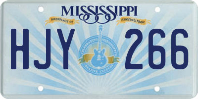 MS license plate HJY266