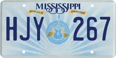 MS license plate HJY267
