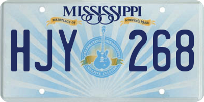 MS license plate HJY268